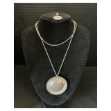Sterling Silver Mayan Pendant, Necklace, &