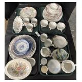 Large Lot Of Vintage Porcelain Dinnerware.