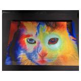 Felis Irritatus Psychedelic Cat Portrait.