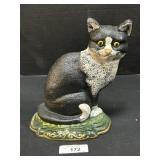 Vintage Cast Iron Cat Door Stop.