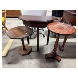 (3) Mid Century Wooden Side Tables.