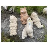 (2) Sleepy Gnomes, Frog & Dachshund Garden