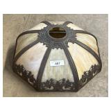 Victorian Slag Glass Lamp Shade.
