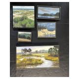 Signed & Framed Landscape Paintings.