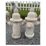 (2) Fire Hydrant Garden Statues.