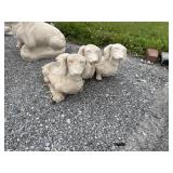 (3) Dachshund Garden Statues.