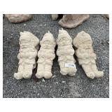 (4) Sleepy Garden Gnomes.