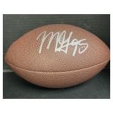 Autographed Myles Garrett Wilson Football.