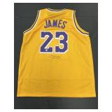 Autographed LeBron James Jersey.