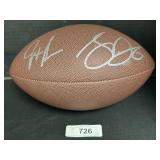 Autographed Sam Darnold & J.Smith Njigba Football
