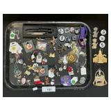 Costume Jewelry, Penn State & Indians Pins.