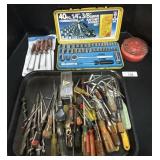 Tools, Screwdrivers, Ratchets, Sockets, Hex Keys.