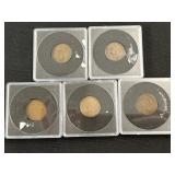 5 1879-1883 Indian Head Cents.