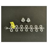 Sterling Silver Earrings & Bracelet.