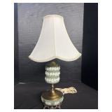 Vintage Green Porcelain Table Lamp.