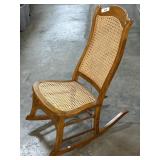Vintage Cane Seat Rocking Chair.
