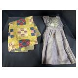 Small Patchwork Quilt, Small Girls Dress.