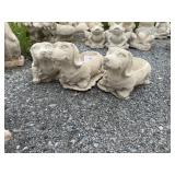(3) Dachshund Statue Planter.