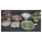 Uranium Glass, Pink Depression & EAPG Glass.