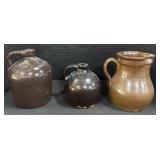 Stoneware Jugs & Pitcher.