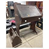 Ornate Slant Front Desk & Record Holder.