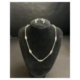 Sterling Silver Necklace & Earring Set.