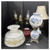 Large Lot Of Lamps & Lampshades.