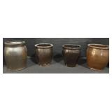 4 Vintage Stoneware Pots.