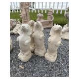 (4) Dachshund Garden Statues.
