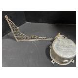 Vintage Vacuum Tank, Cast Iron Shelf Bracket.