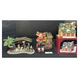 Christmas Nativity Set, Moose Candle Holder.