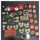 Vintage Christmas Ornaments, Garland. Mirror.
