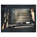 Hand Tools, Files, Chisels, Knife.