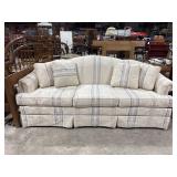 Clean Sofa w/Subtle Floral & Striped Pattern.