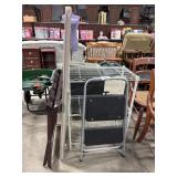 Wire Shelf, Cosco StepLadder, 4ft folding Table.