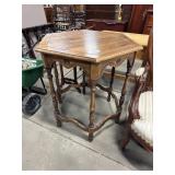 Vtg Hexagonal Parlor Table.