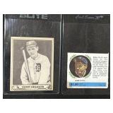 Harry Heilmann & Babe Ruth Baseball Cards.