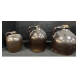 3 Antique Stoneware Jugs.