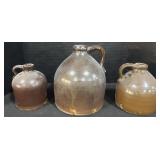 3 Antique Stoneware Jugs.
