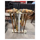 Vtg Wooden Croquet Set.