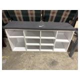 IKEA Style Upholstered Cubby Bench.