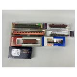 Passenger Cars, Box Cars, Tank Wagon.
