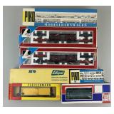 Train Cars, Car Transporter, Flat Car, Box Car.
