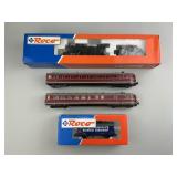 Passenger Cars, Reefer, Train Engines & Tender.