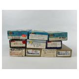 Train Car Models, Box Cars, Hoppers, Flat Car.