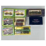 Train Engines, Box Cars, Building Models.