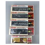 Lionel Illuminated Passenger Cars, Freight Car.