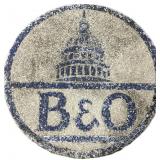 Concrete B&O Bridge Sign.