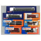 Roco Train Cars, Passenger, Tank Car, Flat Cars.
