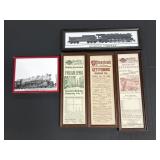 Railroad Time Tables, Reading Co Train Print,
